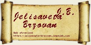 Jelisaveta Brzovan vizit kartica